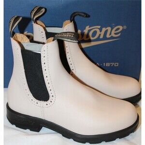 BLUNDSTONE WOMEN'S 2156 LEATHER SLIP ON CHELSEA BOOTS NIB PEARL